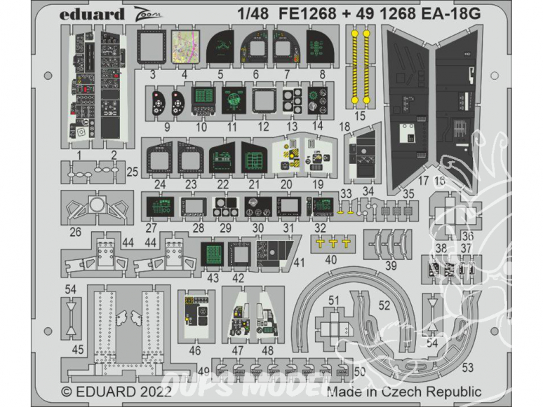 EDUARD photodecoupe avion 491268 Amélioration EA-18G Hobby Boss 1/48
