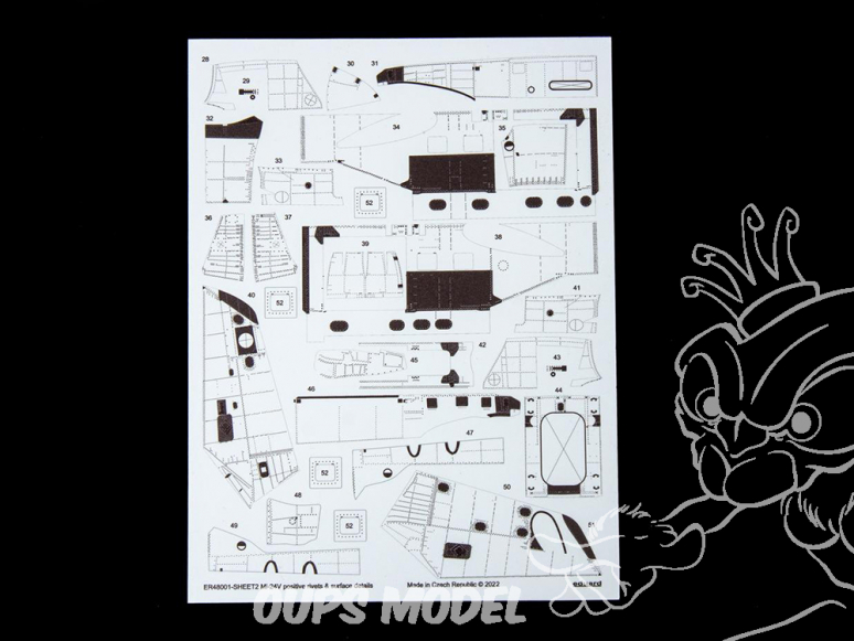 Eduard décalques ER48001 Mi-24V Rivets positifs et détails surface Zvezda 1/48