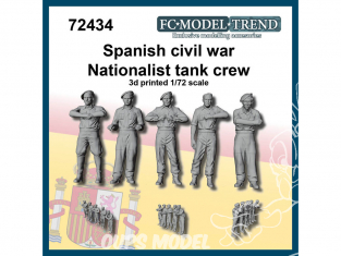 FC MODEL TREND figurine résine 72434 Equipage de char Nationaliste Guerre Civile Espagnole 1/72