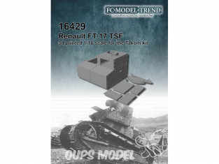 FC MODEL TREND accessoire résine 16429 Renault FT-17 TSF Takom 1/16