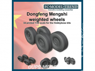FC MODEL TREND accessoire militaire résine 35902 Roues lestées Dongfeng Mengshi Hobby Boss 1/35