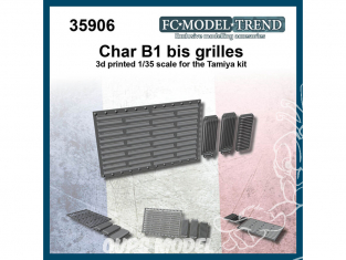 FC MODEL TREND accessoire résine 35906 Grilles char B1 Bis Tamiya 1/35