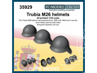 FC MODEL TREND accessoire résine 35929 Casques Trubia M26 1/35