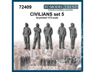 FC MODEL TREND figurine résine 72409 Civils Set 5 1/72