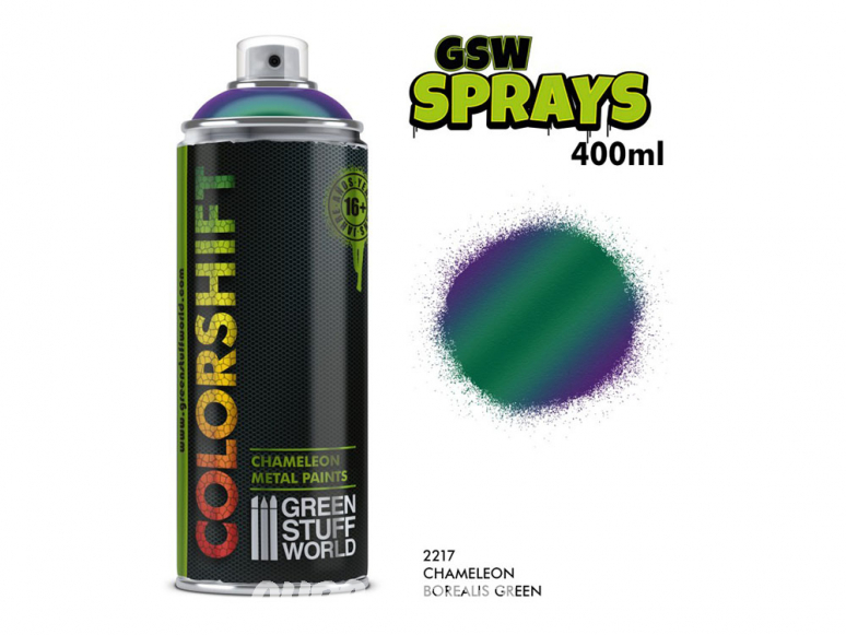 Green Stuff 505764 SPRAY Caméléon STORM SURGE GREEN 400ml