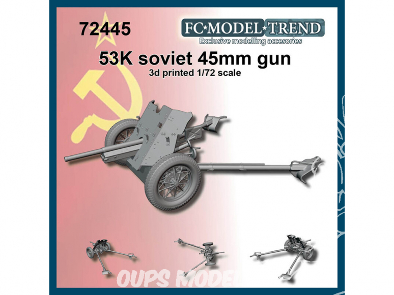 FC MODEL TREND maquette résine 72445 Canon 53K Soviétique 45mm 1/72