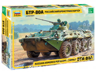 Zvezda maquette plastique 3560 Véhicule de Transport de troupes blindé russe BTR-80A 1/35