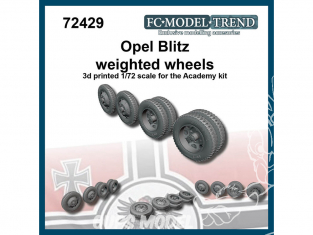 FC MODEL TREND accessoire résine 72429 Roues lestées Opel Blitz Acdemy 1/72