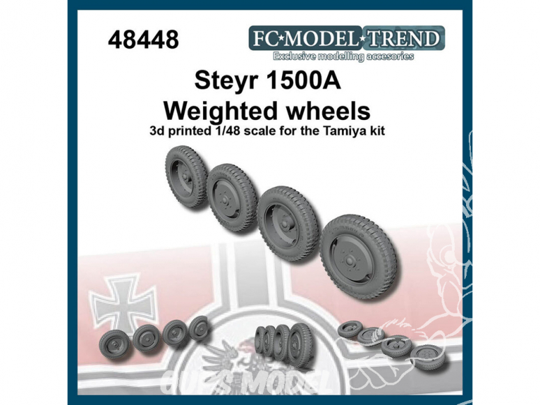 FC MODEL TREND accessoire résine 48448 Roues lestées Steyr 1500A Tamiya 1/48