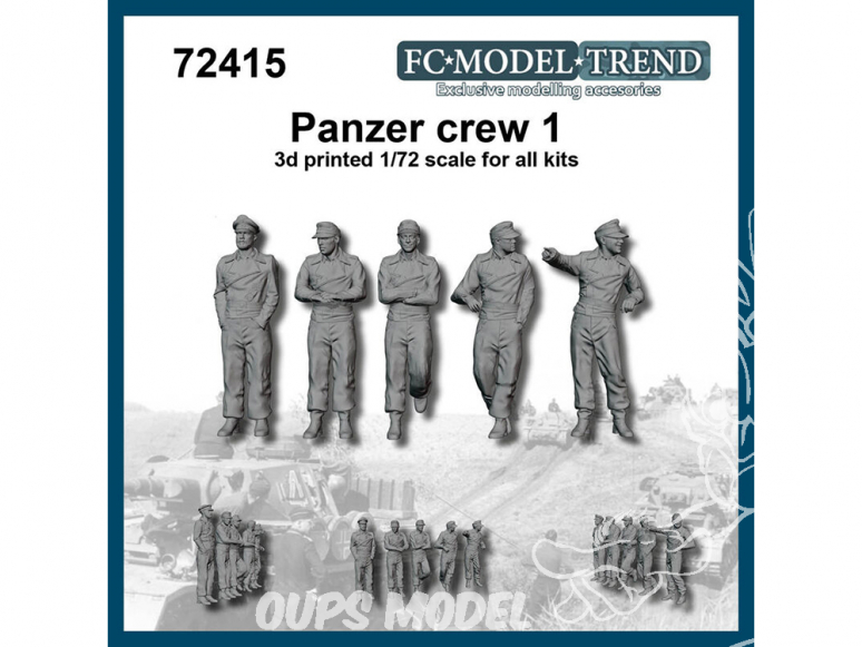 FC MODEL TREND figurines résine 72415 Equipage Panzer Set 1 1/72