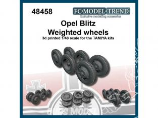 FC MODEL TREND accessoire résine 48458 Roues lestées Opel Blitz Tamiya 1/48