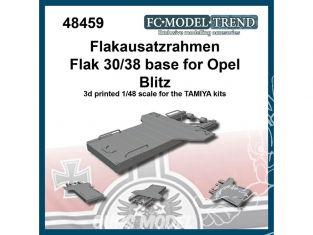 FC MODEL TREND accessoire résine 48459 Flakausatzrahmen Base Flak 30/38 pour Opel Blitz Tamiya 1/48