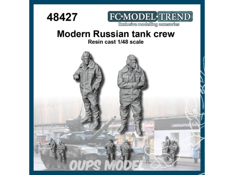 FC MODEL TREND figurine résine 48427 Equipage de char Russe moderne 1/48