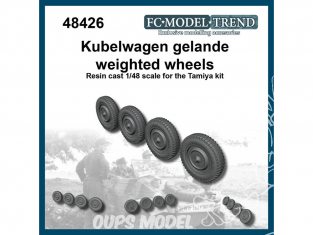 FC MODEL TREND accessoire résine 48426 Roues lestées Kubelwagen Tamiya 1/48