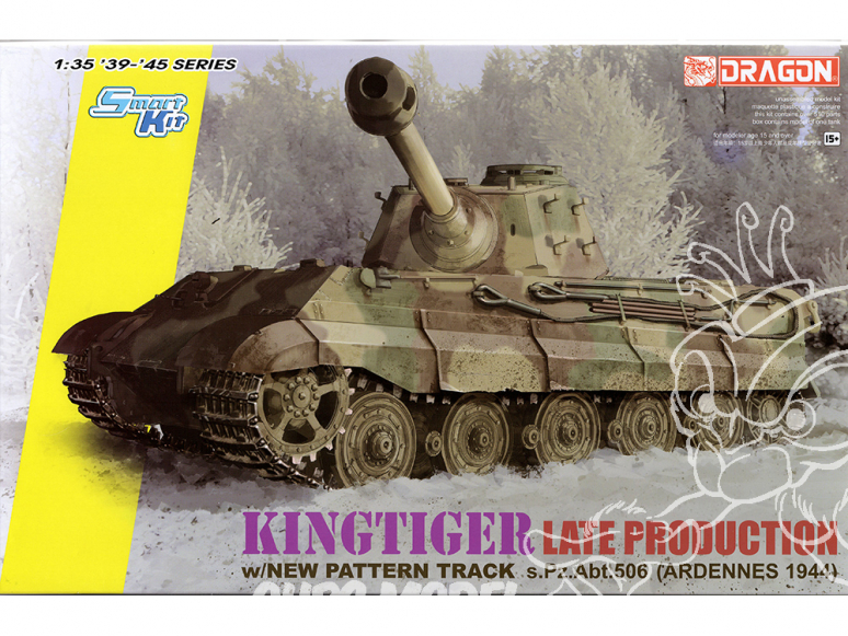 Dragon maquette militaire 6900 King Tiger Fin de production avec chenilles Pattern S.Pz.Abt.506 (Ardennes 1944) 1/35