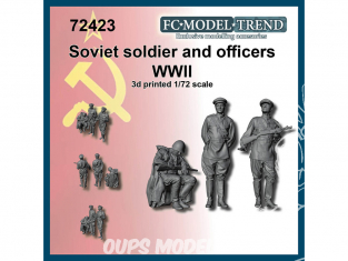FC MODEL TREND figurines résine 72423 Soldat Soviétique et officiers WWII 1/72