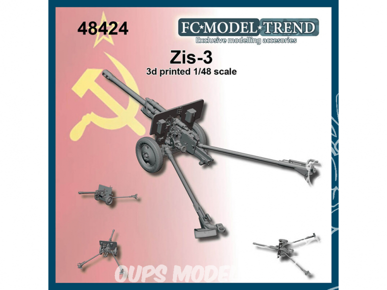 FC MODEL TREND maquette résine 48424 Canon Zis-3 1/48