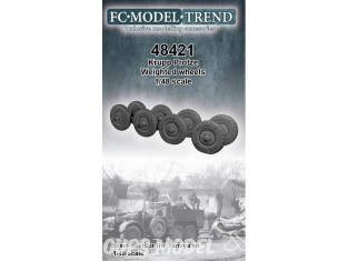 FC MODEL TREND accessoire résine 48421 Roues lestées Krupp Protze Tamiya 1/48