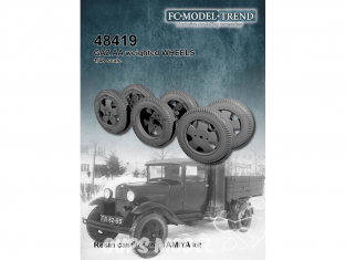 FC MODEL TREND accessoire résine 48419 Roues lestées Gaz AA Tamiya 1/48