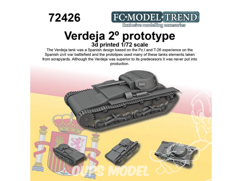 FC MODEL TREND maquette résine 72426 Verdeja 2ème prototype 1/72