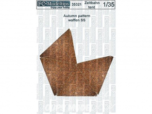 FC MODEL TREND accessoire papier 35321 Tentes Zeltbahn motif Automne Waffen SS 1/35