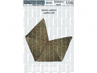 FC MODEL TREND accessoire papier 35322 Tentes Zeltbahn motif Italien Waffen SS 1/35