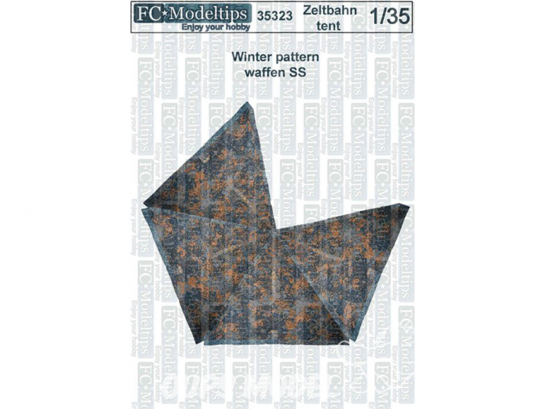 FC MODEL TREND accessoire papier 35323 Tentes Zeltbahn motif Hiver Waffen SS 1/35