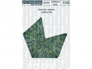 FC MODEL TREND accessoire papier 35324 Tentes Zeltbahn motif été Waffen SS 1/35