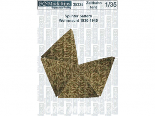 FC MODEL TREND accessoire papier 35325 Tentes Zeltbahn motif Splinter Wehrmacht 1930 - 1945 1/35