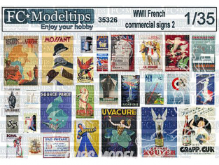 FC MODEL TREND accessoire diorama 35326 Affiches commerciales Françaises WWII Set 2 1/35