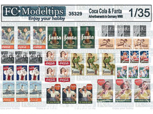 FC MODEL TREND accessoire diorama 35329 Affiches Coca Cola & Fanta en Allemagne WWII 1/35