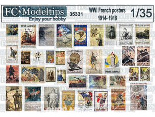 FC MODEL TREND accessoire diorama 35331 Affiches commerciales Françaises WWI 1914 - 1918 1/35