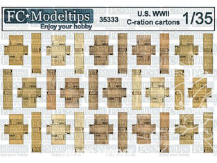 FC MODEL TREND accessoire papier 35333 Cartons C-ration US WWII 1/35