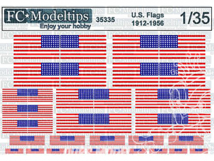 FC MODEL TREND accessoire diorama 35335 Drapeaux USA 1912 - 1956 1/35