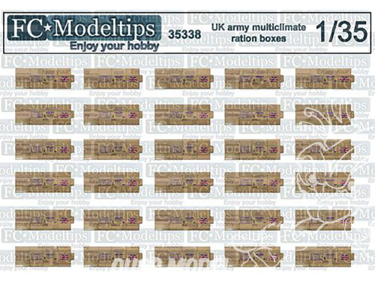 FC MODEL TREND accessoire papier 35338 Caisses ration Britannique Moderne Multiclimate 1/35