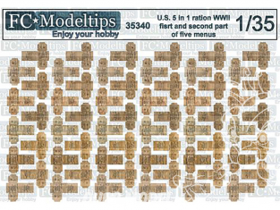 FC MODEL TREND accessoire papier 35340 Caisses ration 5 en 1 US Army WWII 1/35