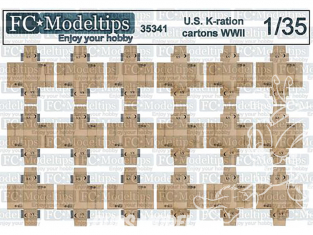 FC MODEL TREND accessoire papier 35341 Cartons K-ration US WWII 1/35