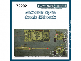 FC MODEL TREND décalcomanies 72202 AMX-30 en Espagne 1/72