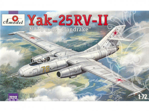 Amodel maquettes avion 72212 YAKOVLEV Yak-25RV-II "Mandrake" Intercepteur Soviétique - 1958 1/72