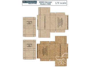 FC MODEL TREND accessoire papier 09003 Caisses ration Allemande morderne MRE 1/9