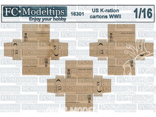 FC MODEL TREND accessoire papier 16301 Cartons Ration K US WWII 1/16