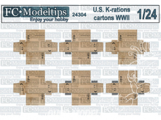 FC MODEL TREND accessoire papier 24304 Cartons ration K WWII 1/24