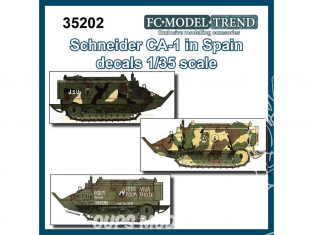 FC MODEL TREND décalcomanies 35202 Schneider CA-1 en Espagne 1/35