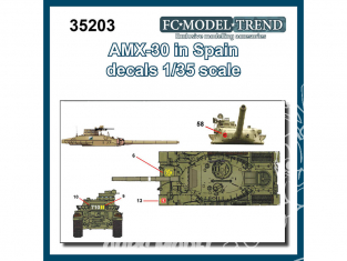 FC MODEL TREND décalcomanies 35203 AMX-30 en Espagne 1/35