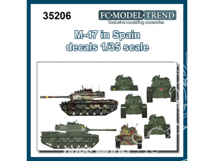 FC MODEL TREND décalcomanies 35206 M-47 / M-47E-1 en Espagne 1/35