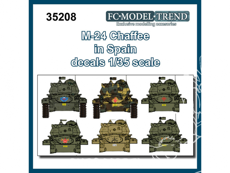 FC MODEL TREND décalcomanies 35208 M24 Chaffee en Espagne 1/35