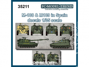 FC MODEL TREND décalcomanies 35211 M108 / M109 en Espagne 1/35