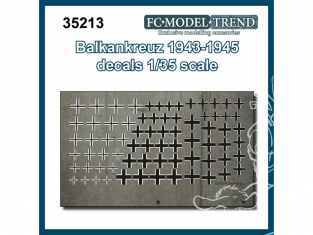 FC MODEL TREND décalcomanies 35213 Balkenkreuz 1943 - 1945 1/35