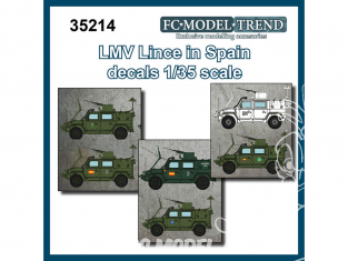 FC MODEL TREND décalcomanies 35214 LMV Lince en Espagne 1/35