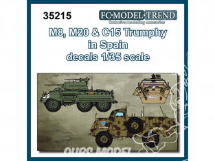 FC MODEL TREND décalcomanies 35215 M8, M20, C15 Trumphy en Espagne 1/35